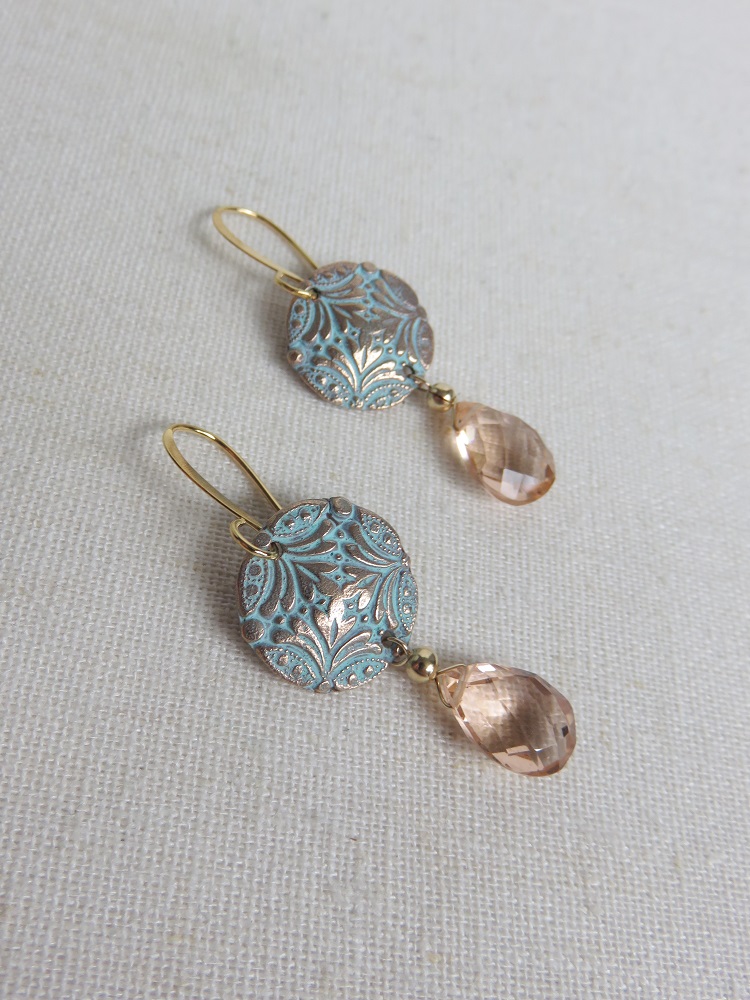 SALE - Scarlett Earrings with Gemstone