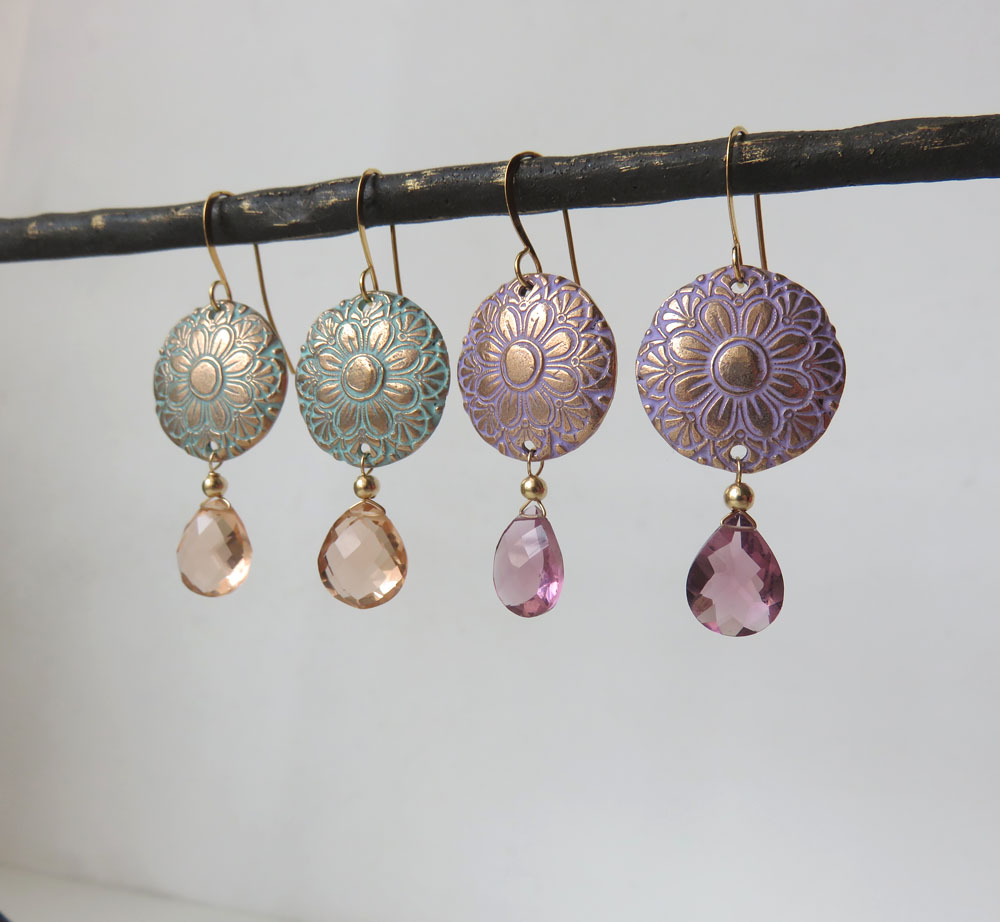 SALE - Astelle Earrings with Gemstone