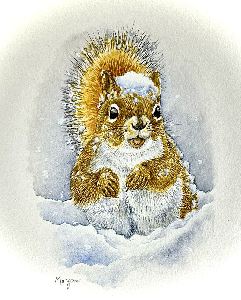 “His First Snowfall”